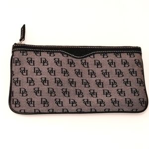 Vintage EUC DOONEY & BOURKE Monogram Zip Pouch w/Keychain